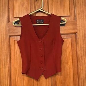 western flattering rustic orange vest